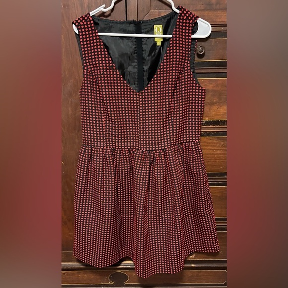 QMack Dresses & Skirts - QMack Black and Red Polka Dot Dress Size 12